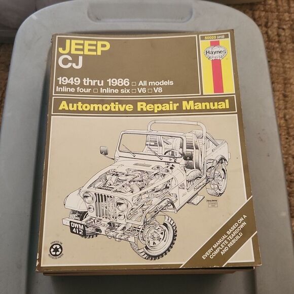 Haynes Jeep CJ 1949-86 Repar Manual - Picture 1 of 2